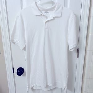 Plain simple white collared shirt